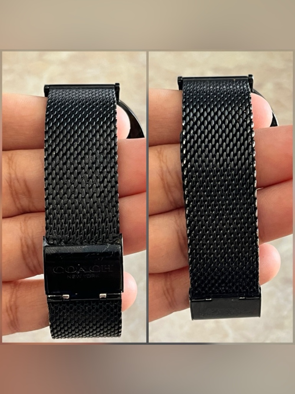 Coach Men's Charles Model Black Color Mesh Stainless Steel Bracelet Watch - Picture 8 of 11